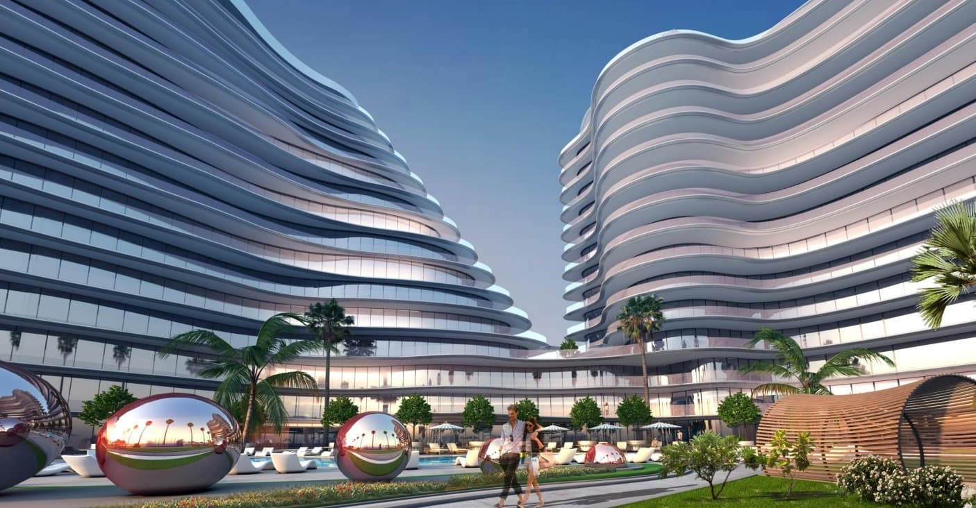 The Beach Residence by Range Development, Al Marjan Island. Render supplied by developer.