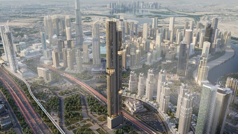 DWTN Residences by Deyaar Development, Business Bay. Render supplied by developer.