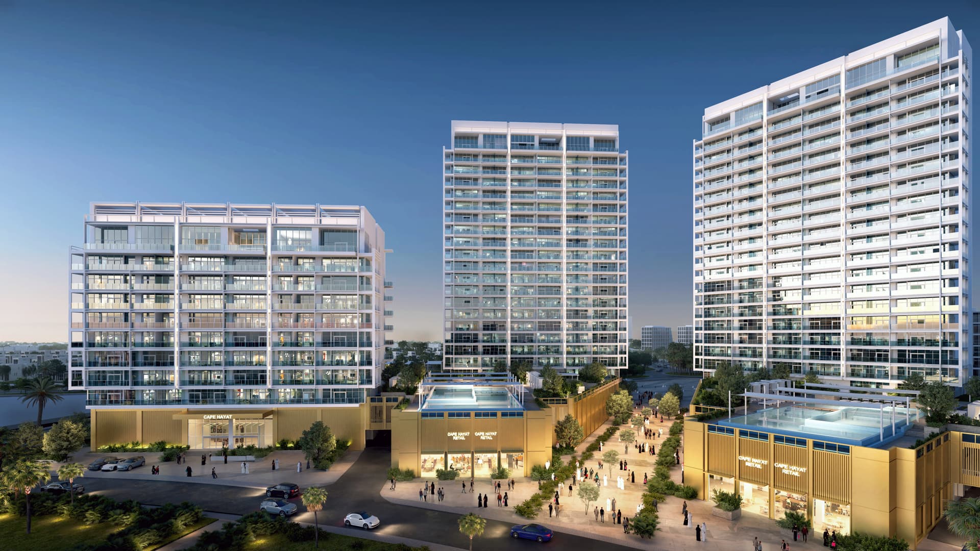 Cape Hayat by RAK Properties, Mina Al Arab. Render supplied by developer.