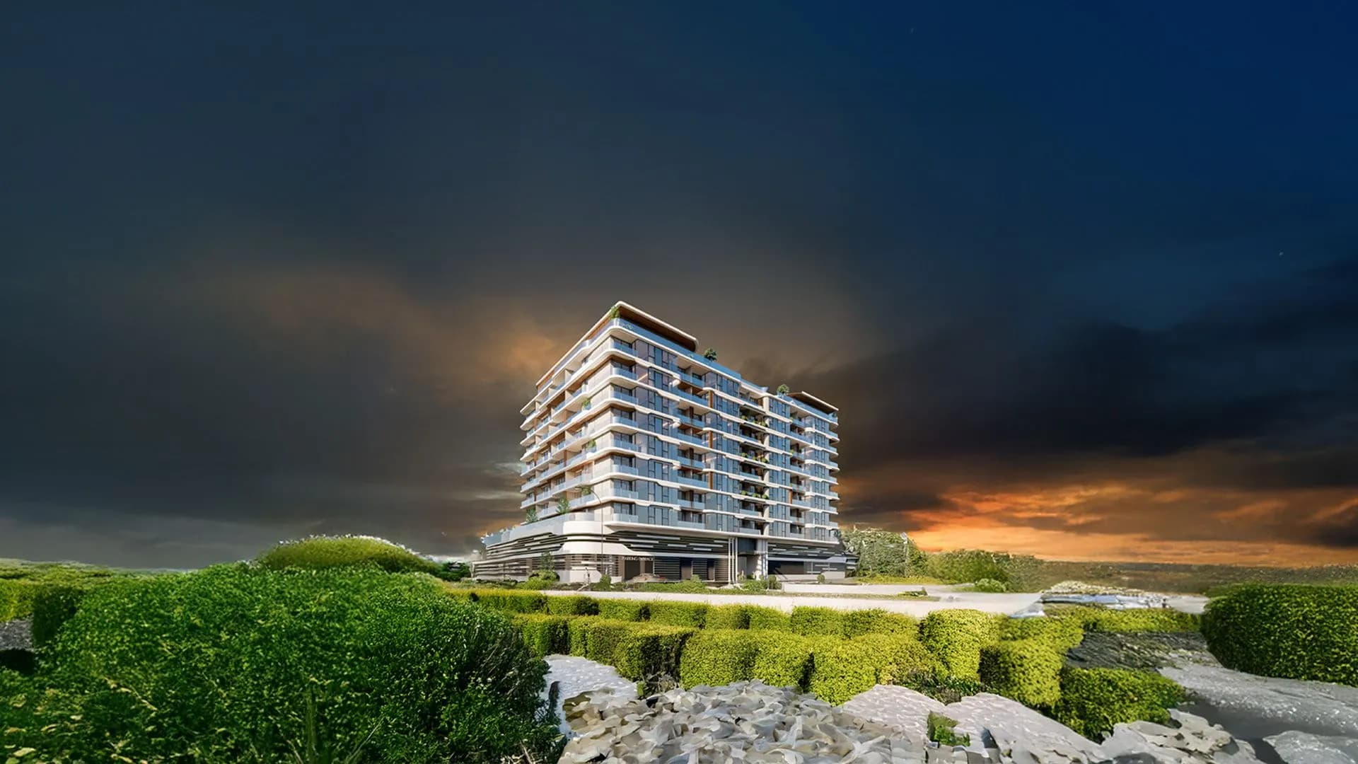 Rose Gardens 1 by Roz Real Estate Development, Jumeirah Garden City. Render supplied by developer.