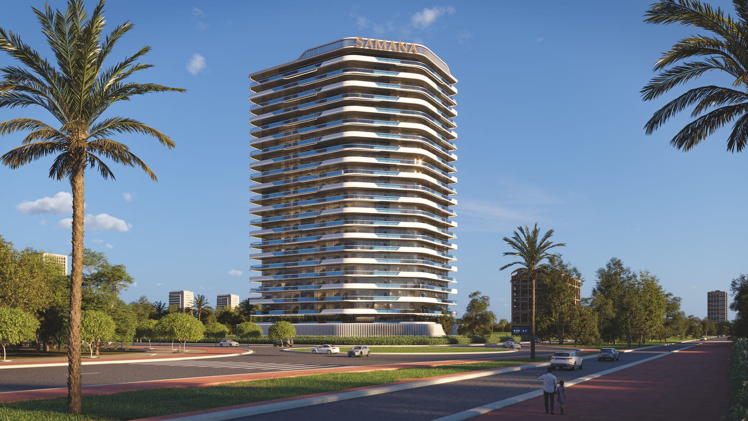 Samana Parkville by Samana, Dubailand Residence Complex. Render supplied by developer.