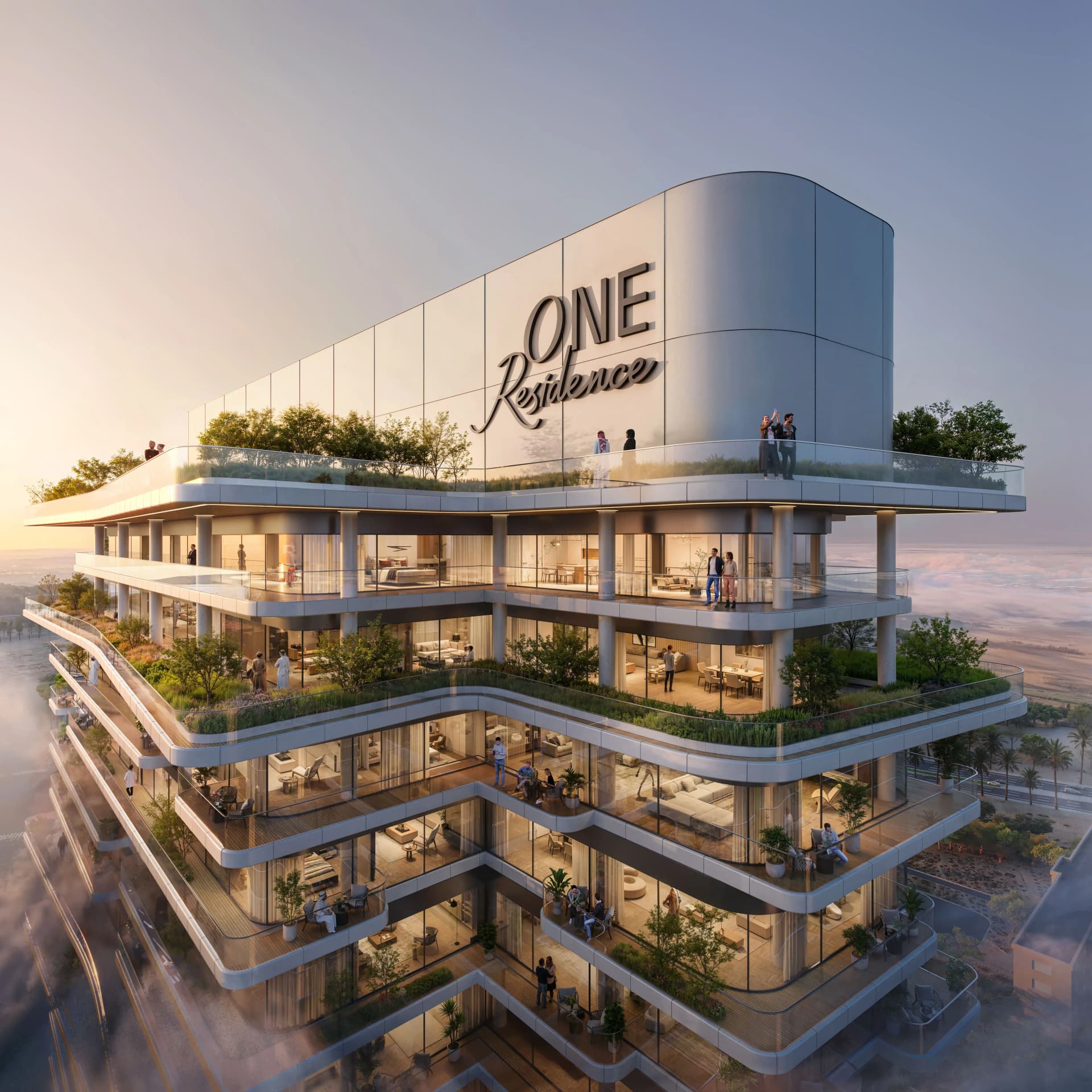 One Residence Al Reem Island by One Development, Reem Island. Render supplied by developer.