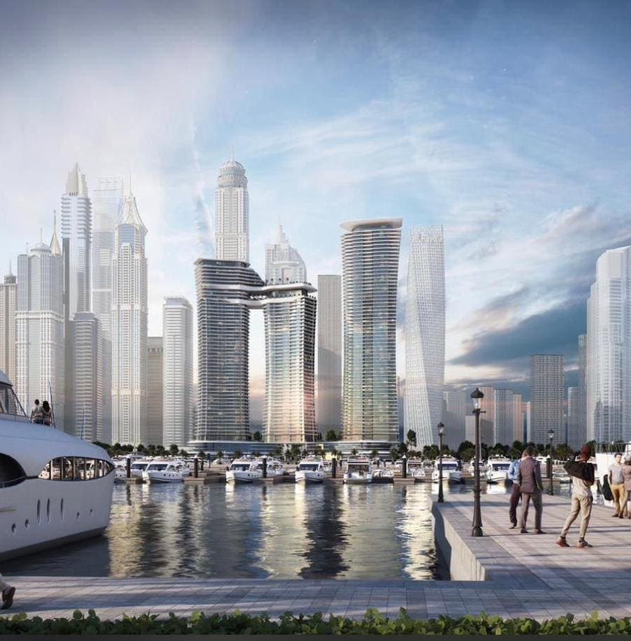Sobha Seahaven by Sobha, Dubai Marina. Render supplied by developer.