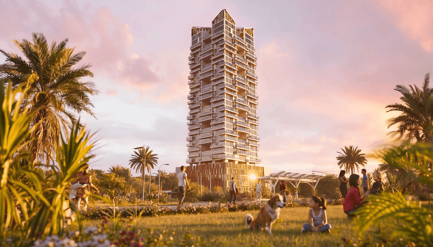Gharbi 2 Residences by Rabdan Developments, JVC (Jumeirah Village Circle). Render supplied by developer.