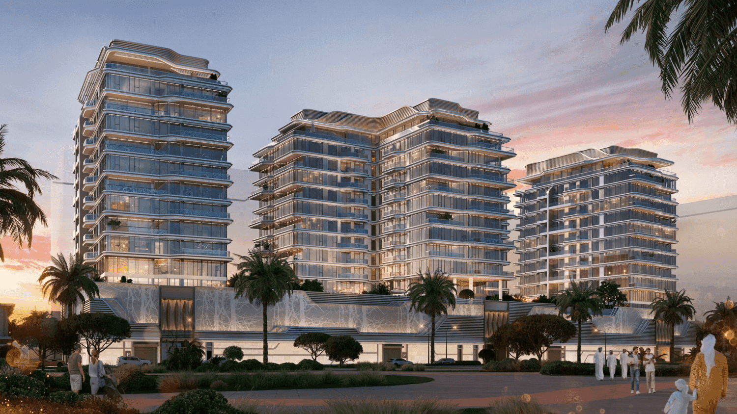 Edgewater Residences 1, 2 and 3 by MGS Development, Dubai Islands. Render supplied by developer.