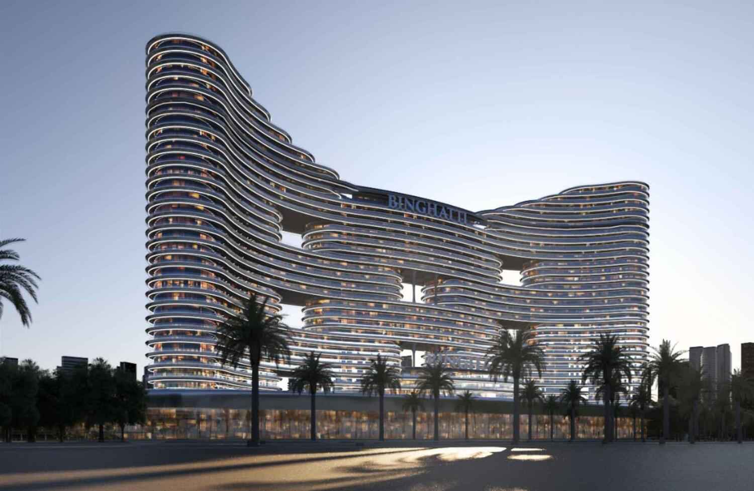 Binghatti Aquarise by Binghatti, Business Bay. Render supplied by developer.