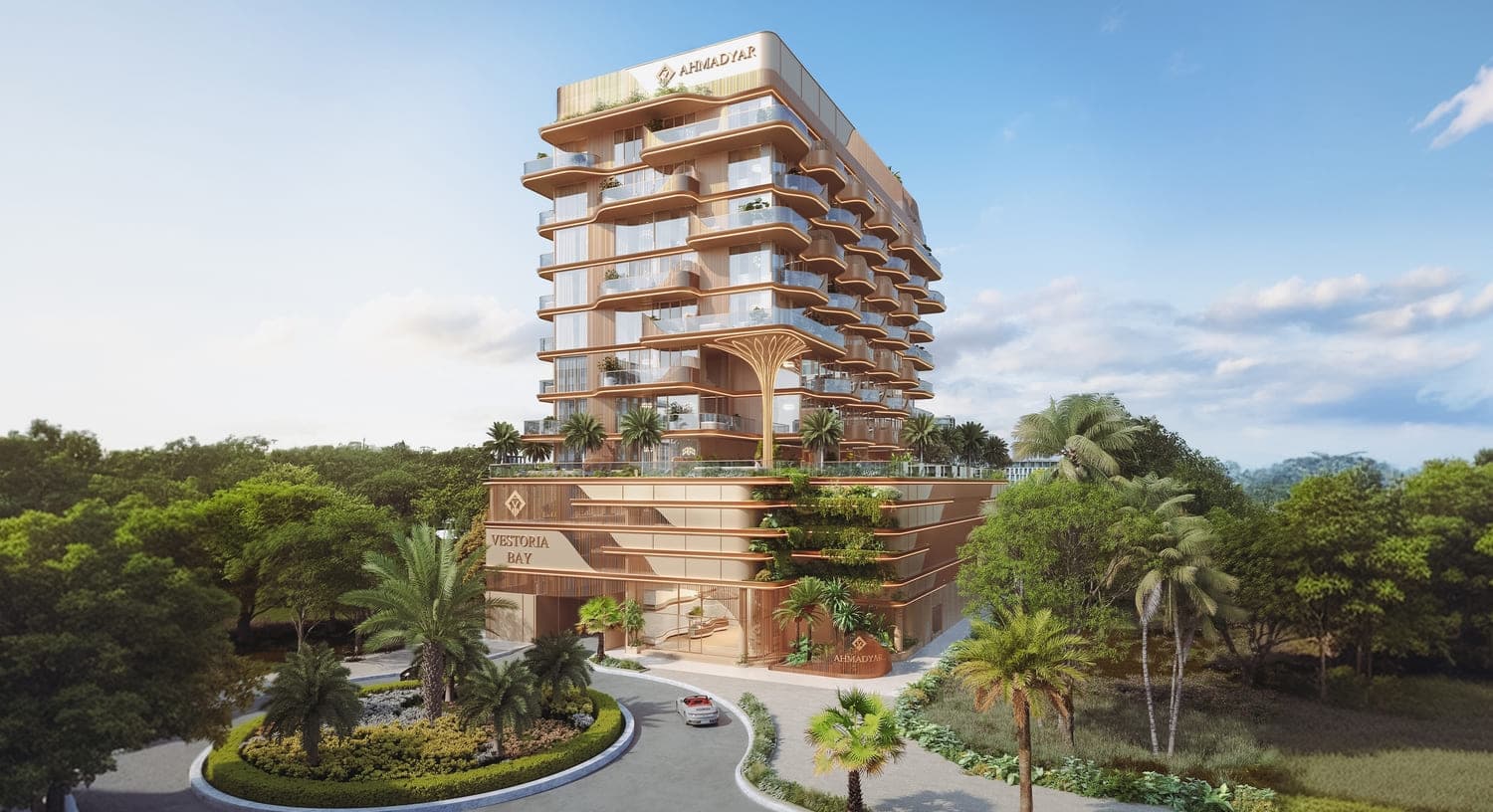 Vestoria Bay by Ahmadyar Developments, Dubai Islands. Render supplied by developer.