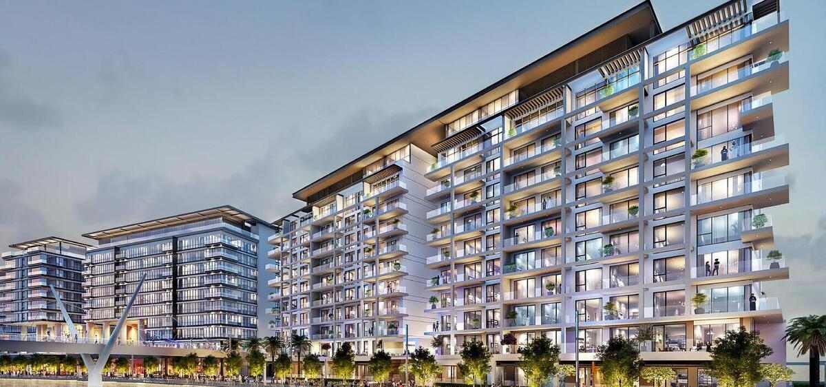 Canal Front Residences 3 and 4 by Meydan, Al Wasl. Render supplied by developer.