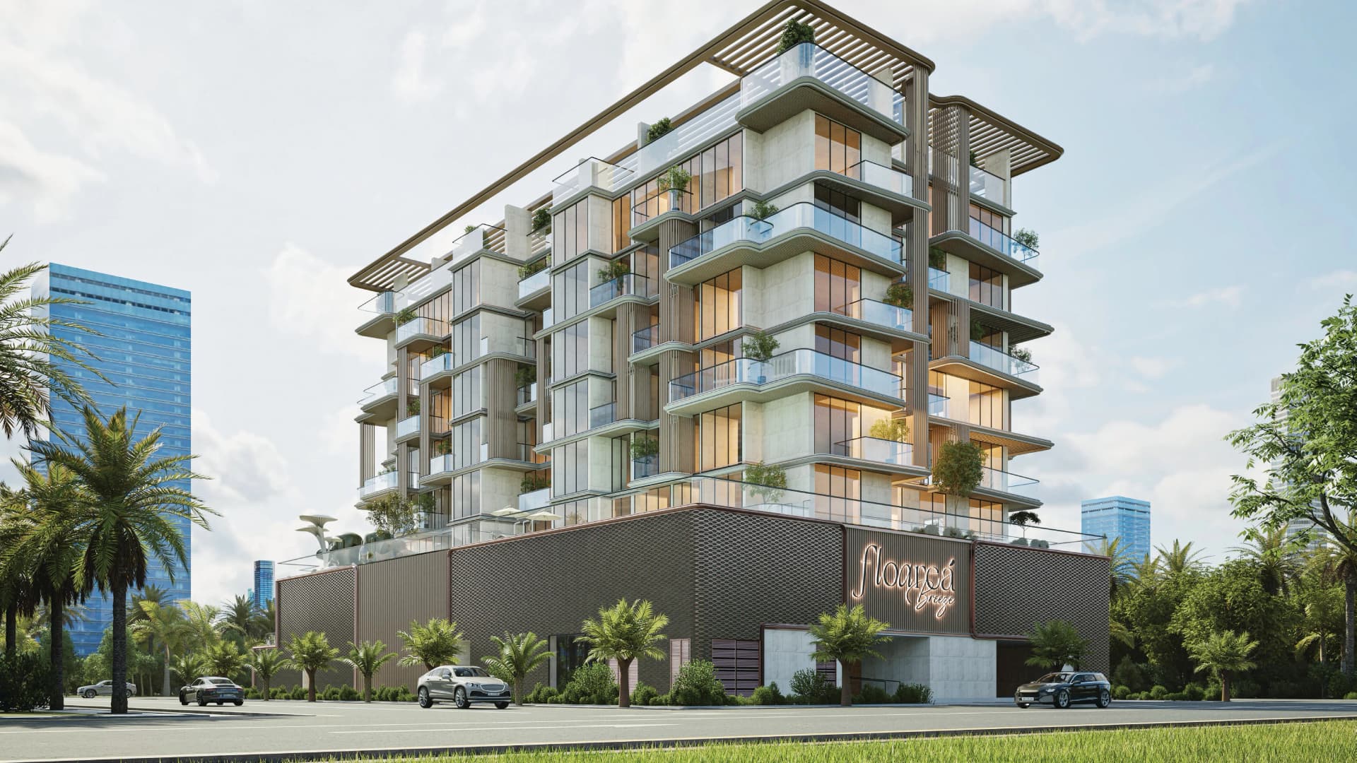 Floarea Breeze by Mashriq Elite Developments, Dubai Islands. Render supplied by developer.