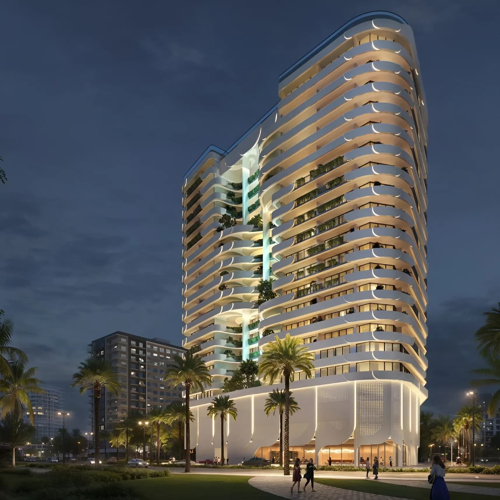 Weybridge Gardens 4 by LEOS Developments, Dubailand Residence Complex. Render supplied by developer.
