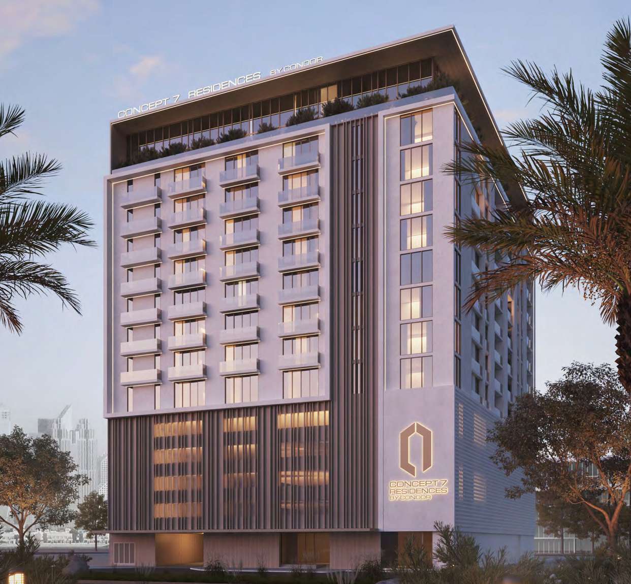 Concept 7 Residences by Condor, JVC (Jumeirah Village Circle). Render supplied by developer.