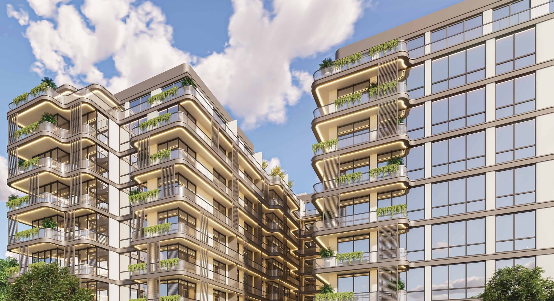 Olivia Residences by Karma Developers, Dubai Investments Park. Render supplied by developer.