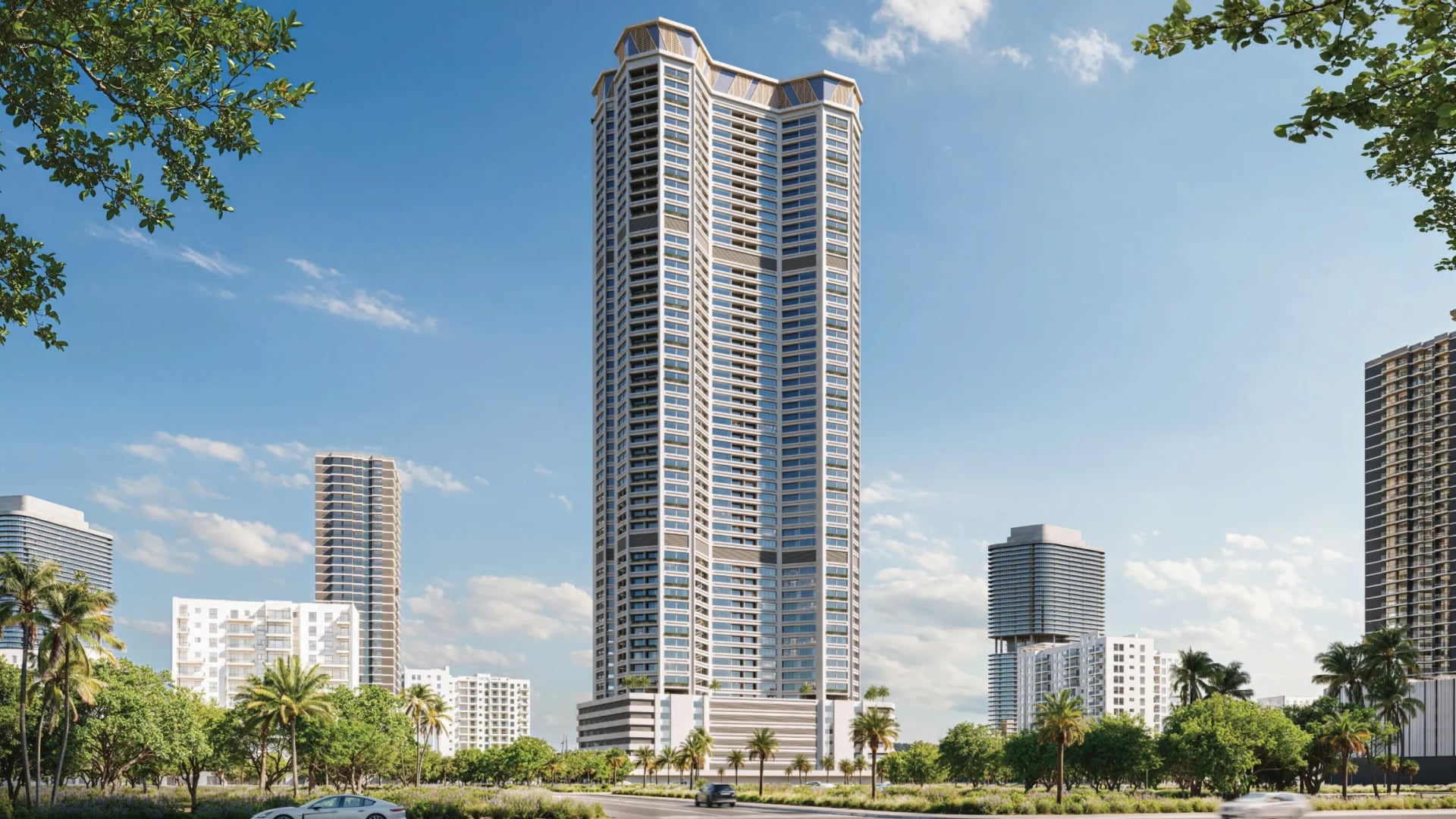 Infinity Tower by GJ Properties in Al Heliow, render supplied by developer