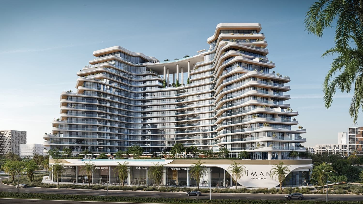 15 Cascade Featured by Versace Ceramics by IMAN Developers, Dubai Motor City. Render supplied by developer.