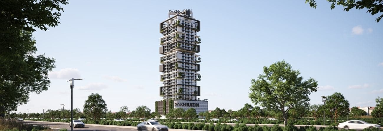 Treppan Tower by Fakhruddin Properties, JVT (Jumeirah Village Triangle). Render supplied by developer.