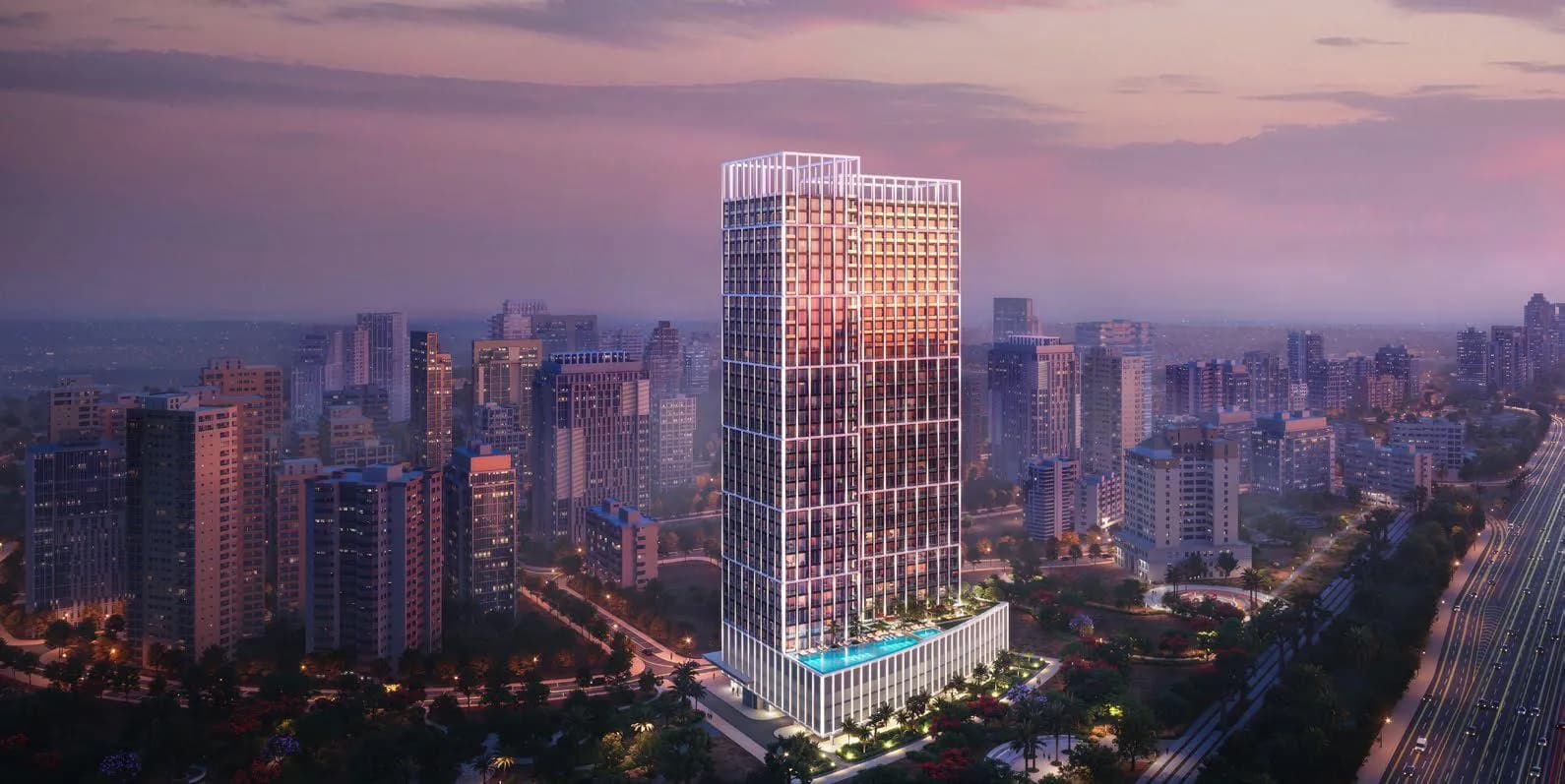 Binghatti Titania by Binghatti, Majan. Render supplied by developer.