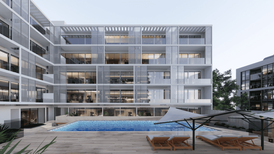 Casa Vista Residence by Golden Woods, JVC (Jumeirah Village Circle). Render supplied by developer.