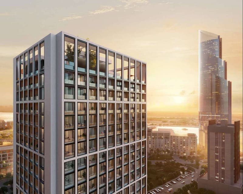 Binghatti Twilight by Binghatti, Al Jaddaf Waterfront. Render supplied by developer.