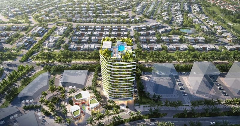 Forest City 2 by Al Helal Al Zahaby Real Estate Development (HZ Development), Dubailand Residence Complex. Render supplied by developer.