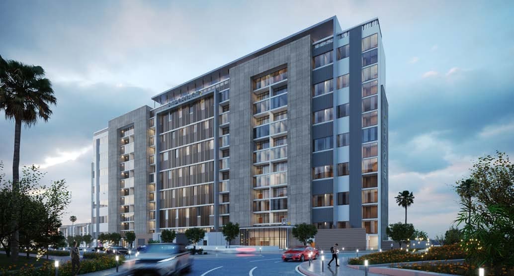 Perla 1 at the Bay by Reportage, Yas Island. Render supplied by developer.