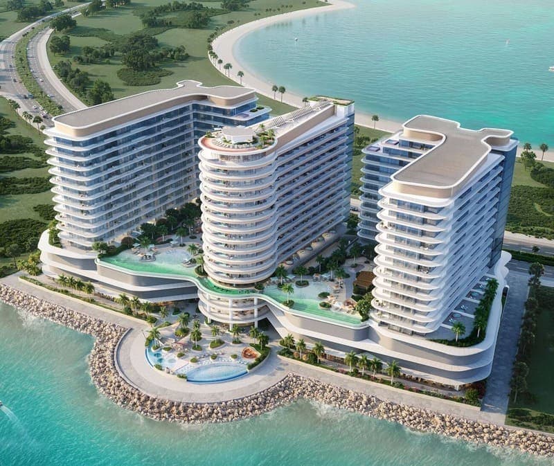 Trio Isle by Durar Properties, Al Marjan Island. Render supplied by developer.