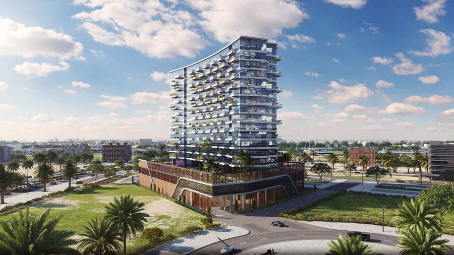Ocean Tower by Ahmed Al Ansari Real Estate Development, Dubai Islands. Render supplied by developer.
