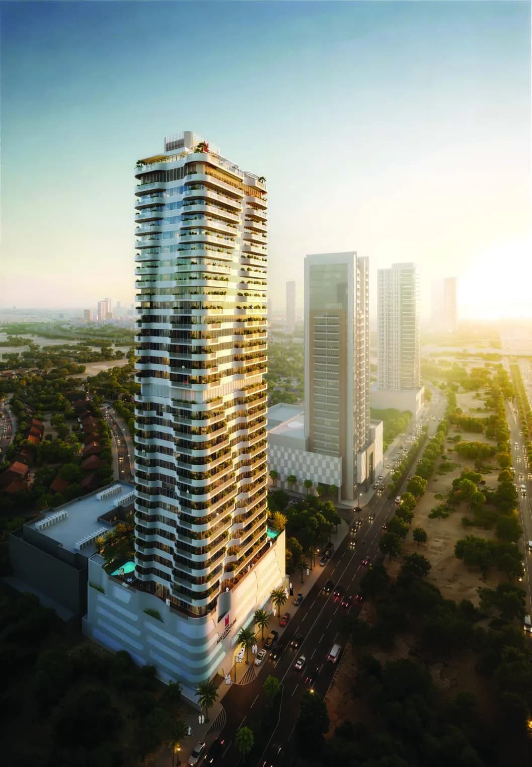 Azha Millennium Residences by Azha Development, JVT (Jumeirah Village Triangle). Render supplied by developer.