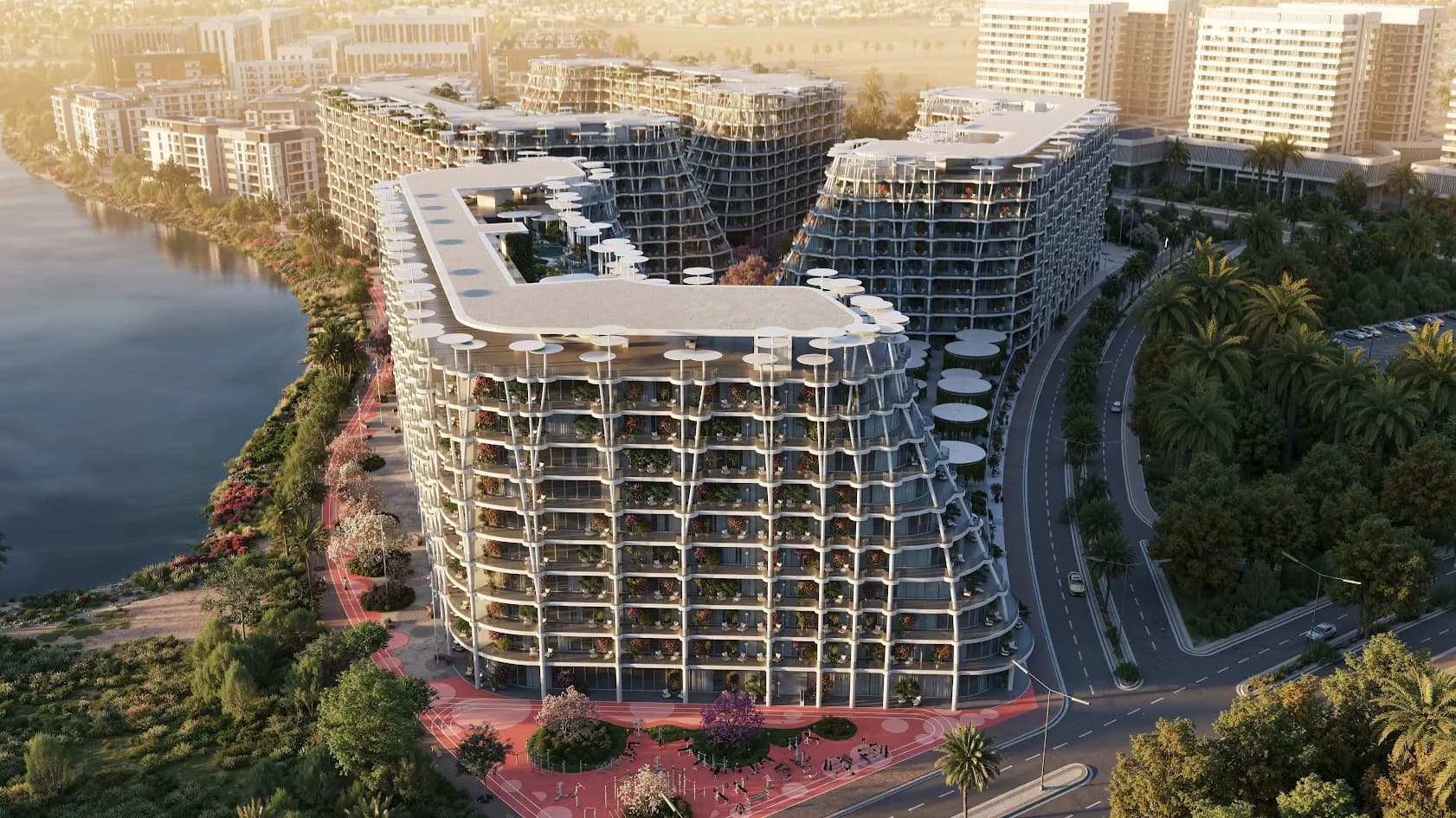 Sakura Gardens by HRE Development, Wadi Al Safa 2. Render supplied by developer.