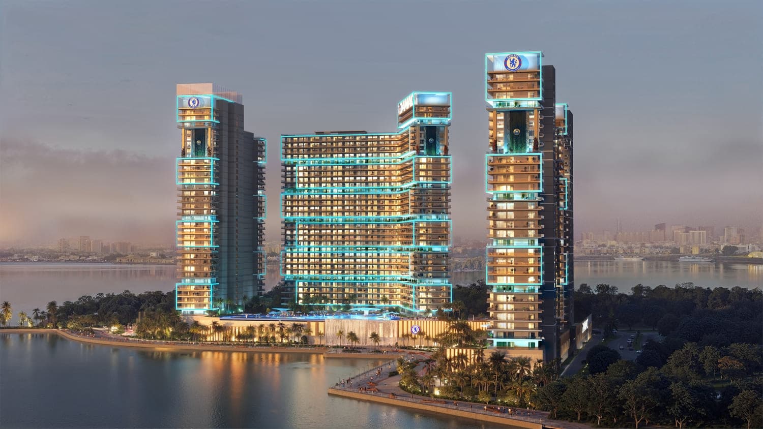Chelsea Residences 1 by Damac, Maritime City. Render supplied by developer.
