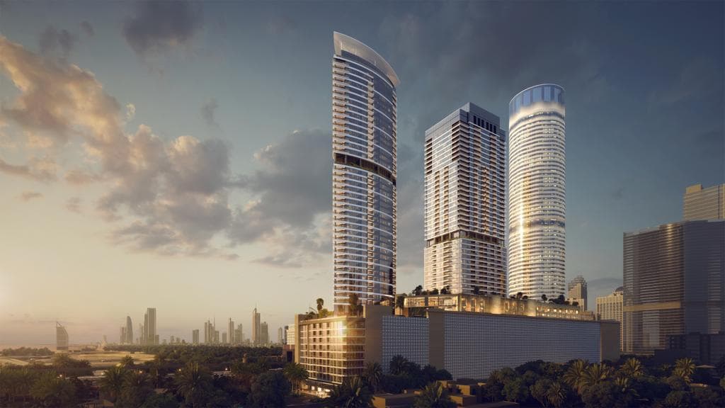 Palm Beach Towers by Nakheel, Palm Jumeirah. Render supplied by developer.