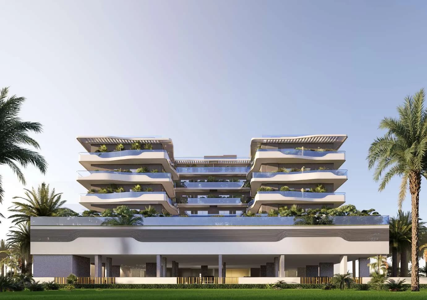 Sports View 2 by Al Helal Al Zahaby Real Estate Development (HZ Development), Dubai International City. Render supplied by developer.