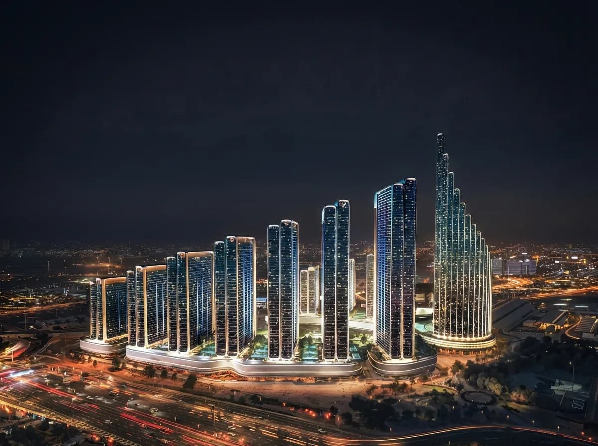 Mercedes-Benz Places Binghatti City Vision Iconic by Binghatti, Meydan (Nad Al Sheba 1). Render supplied by developer.