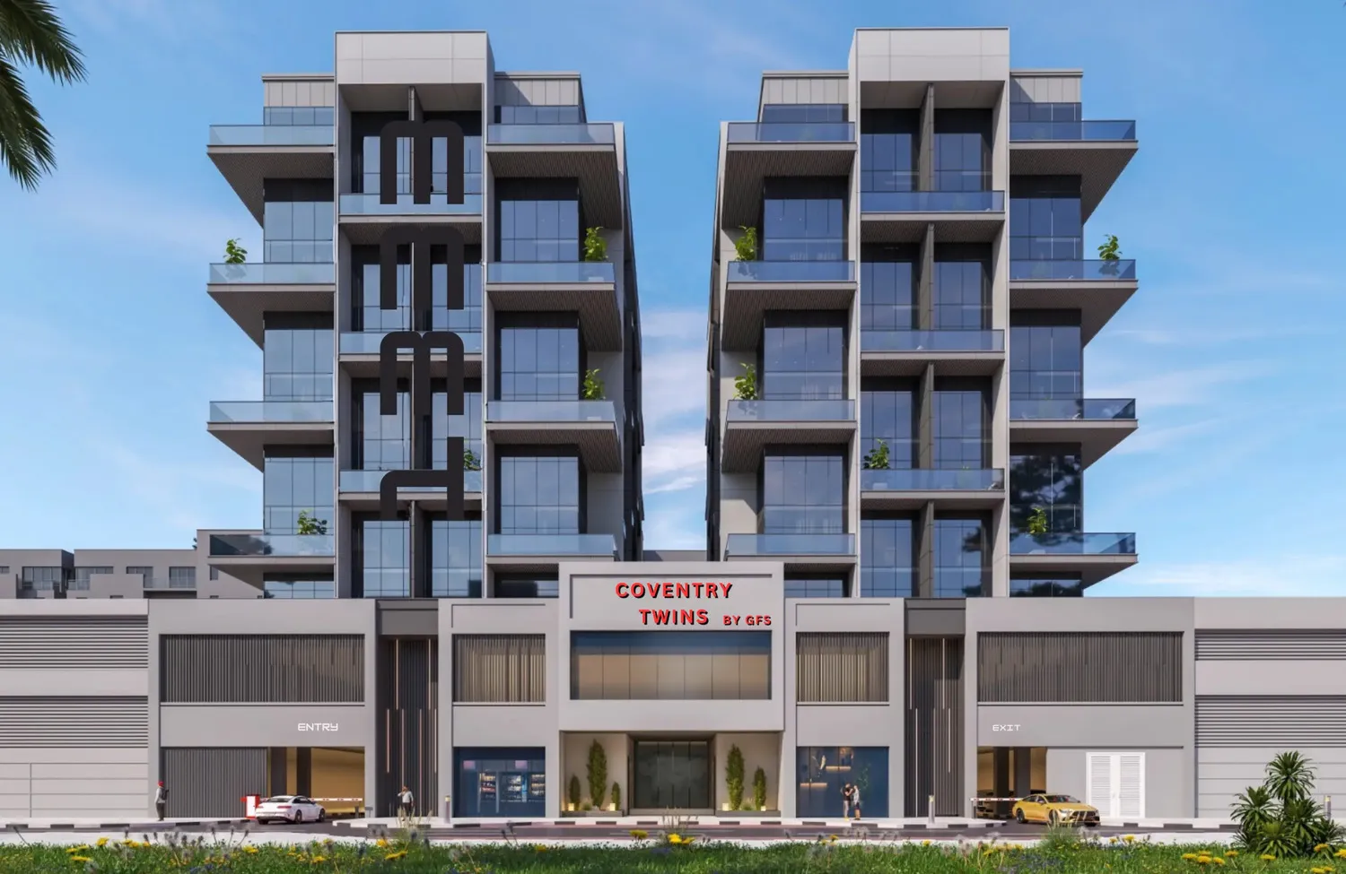 Coventry Twins by GFS Developments, Dubai International City. Render supplied by developer.