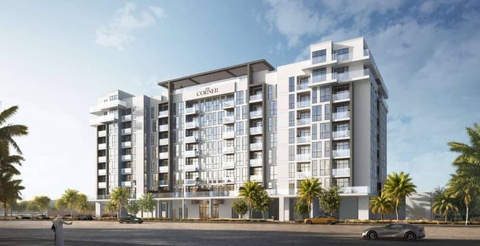 The Corner by Arabian Gulf Properties, Dubailand Residence Complex. Render supplied by developer.