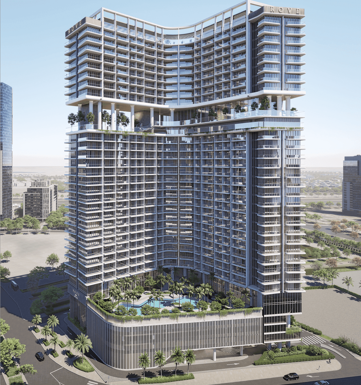 Rove Home Marasi Drive by IRTH Group, Business Bay. Render supplied by developer.