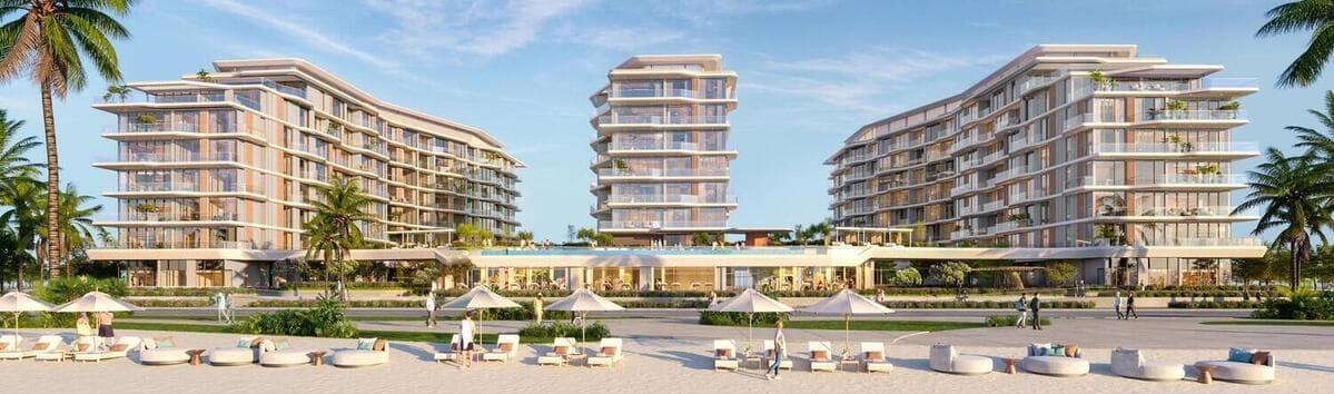 Flora Isle Beachfront Residences by Centurion, Dubai Islands. Render supplied by developer.