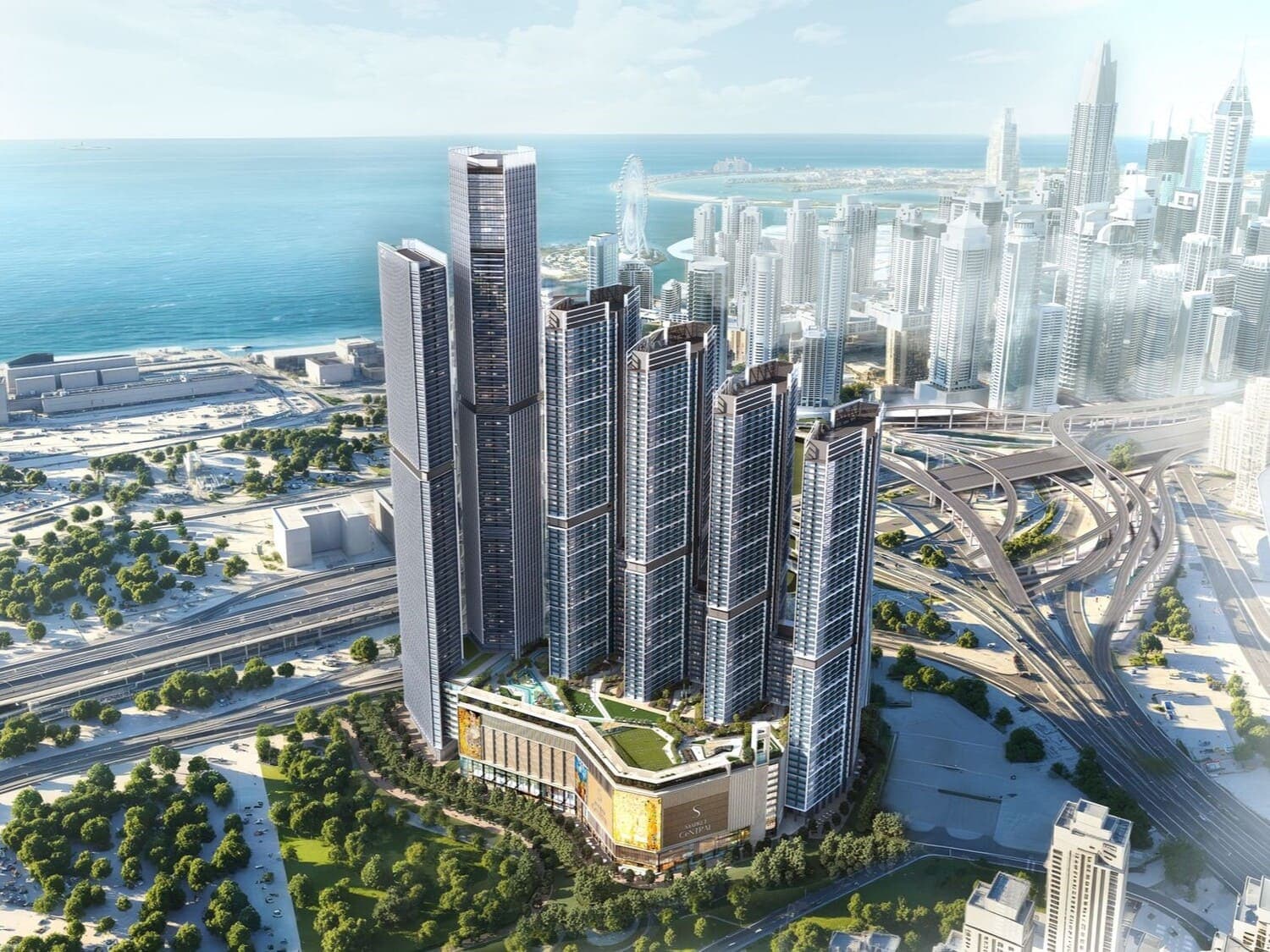 The Eden at Sobha Central by Sobha, Jebel Ali First. Render supplied by developer.