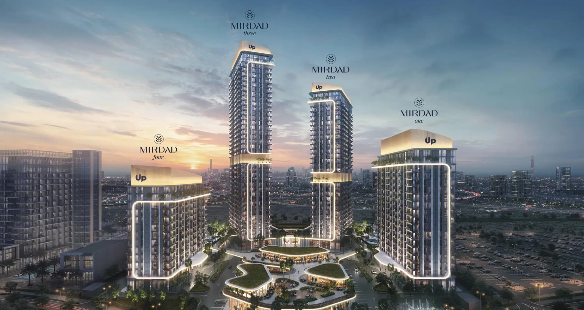 Mirdad by Union Properties, Dubai Motor City. Render supplied by developer.