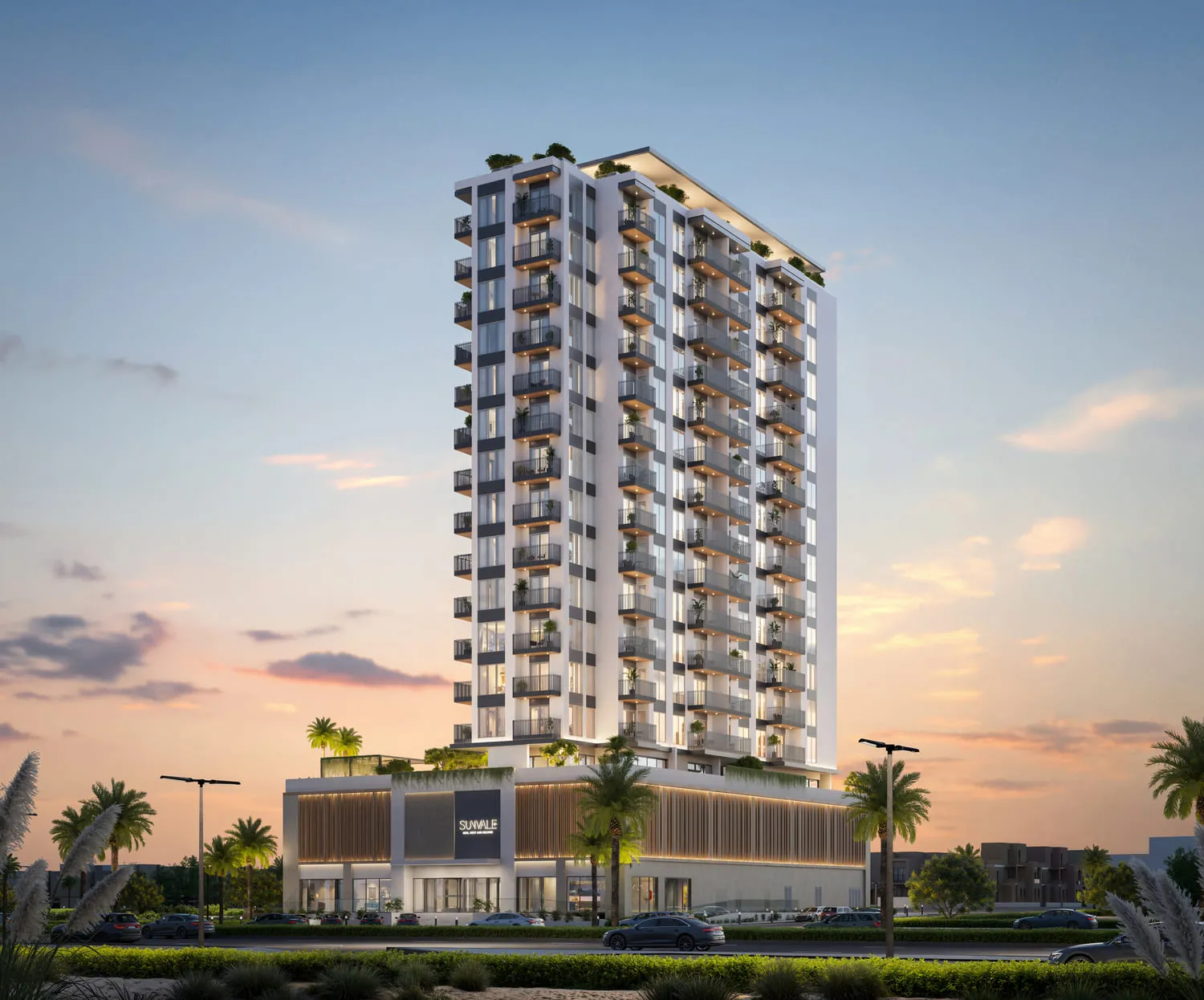 Sunvale by PRYSM Real Estate Development, Jabal Ali Second. Render supplied by developer.