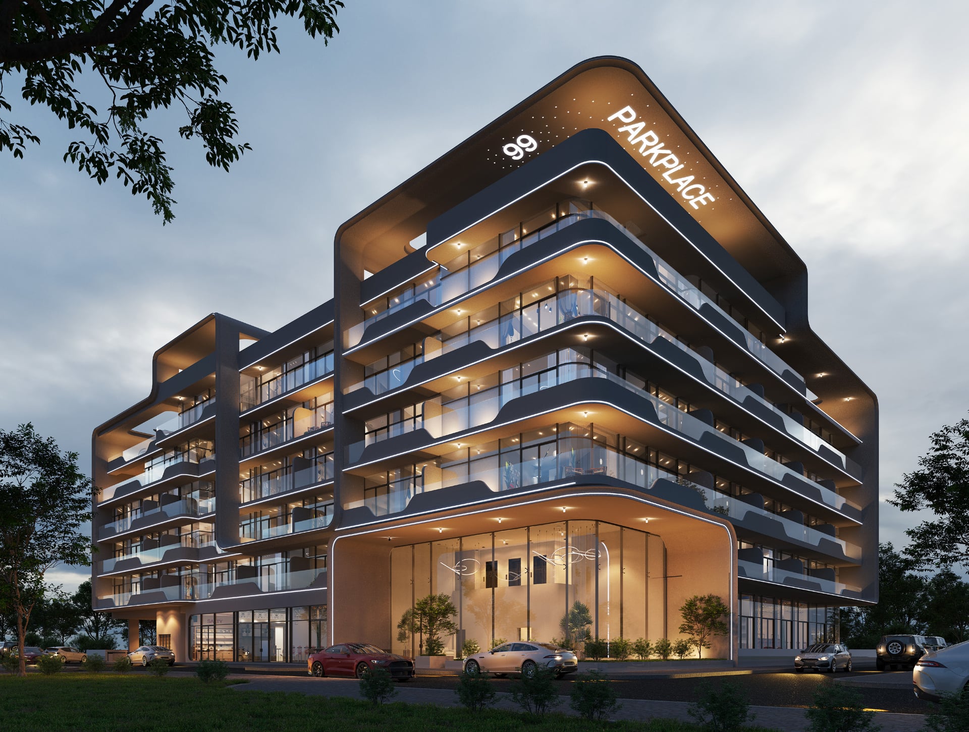 99 Parkplace by Tabeer, JVC (Jumeirah Village Circle). Render supplied by developer.