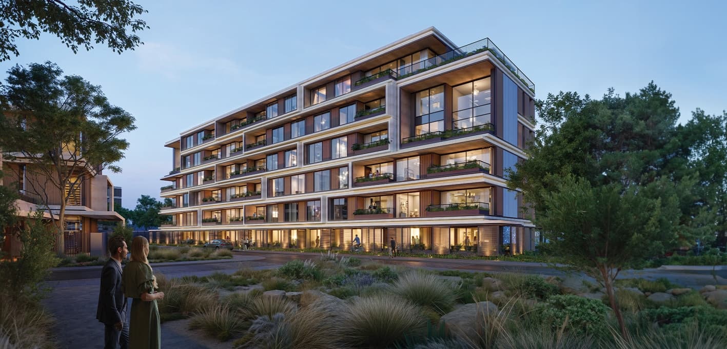 Naseem Al Jurf by IMKAN Properties, Ghadeer Al Tayr. Render supplied by developer.