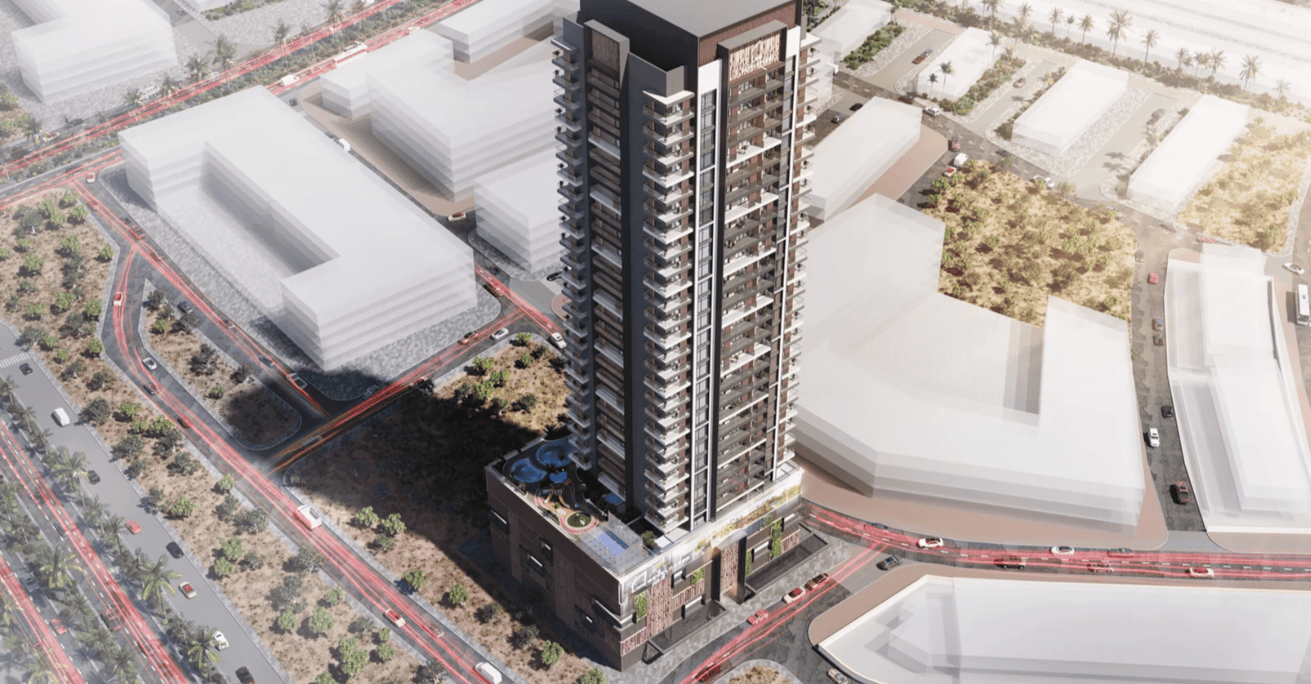 Q Gardens Aliya by AYS Developers, JVC (Jumeirah Village Circle). Render supplied by developer.