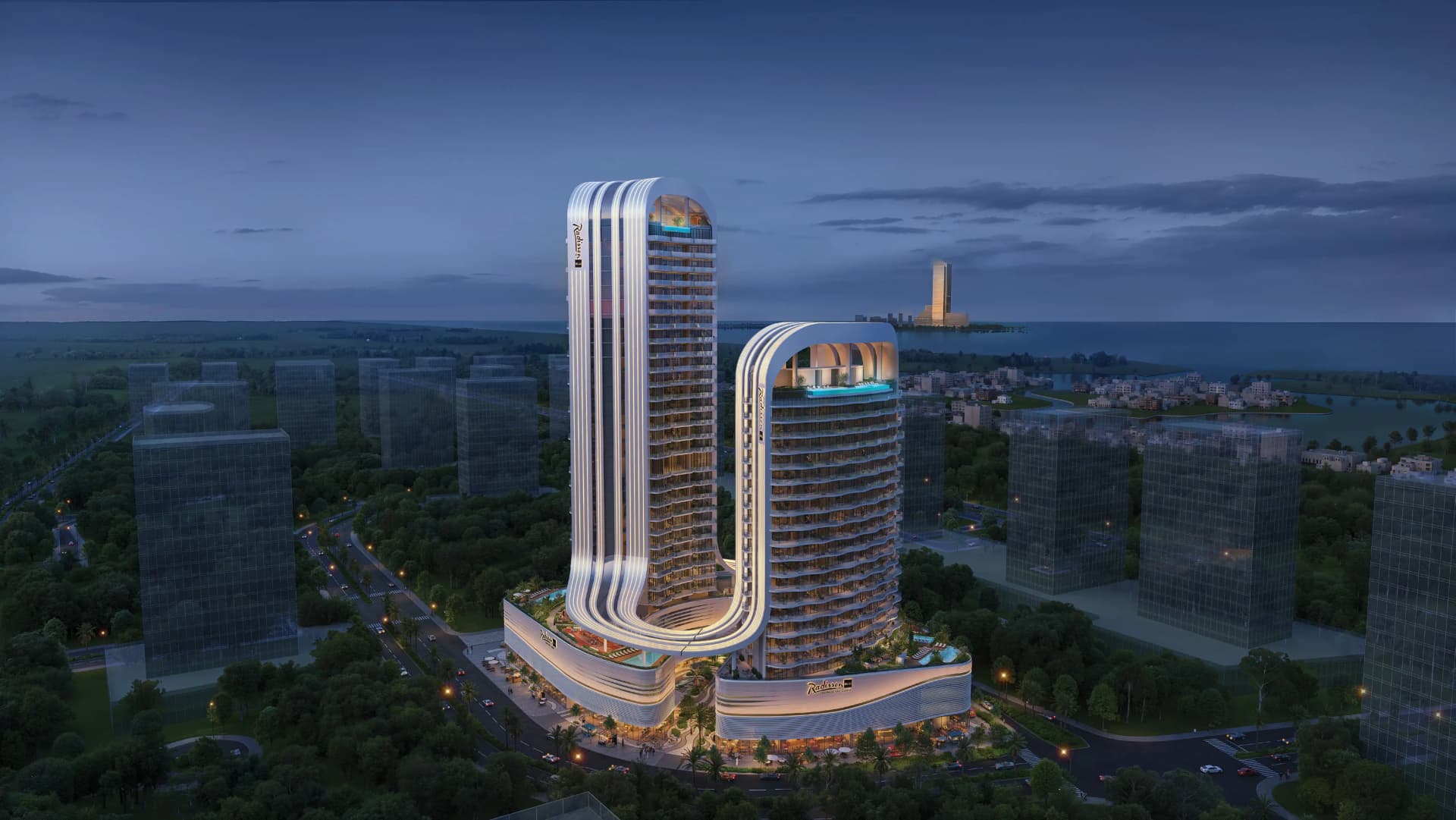 Radisson Blu Residences by BNW Developments, Rak Central. Render supplied by developer.