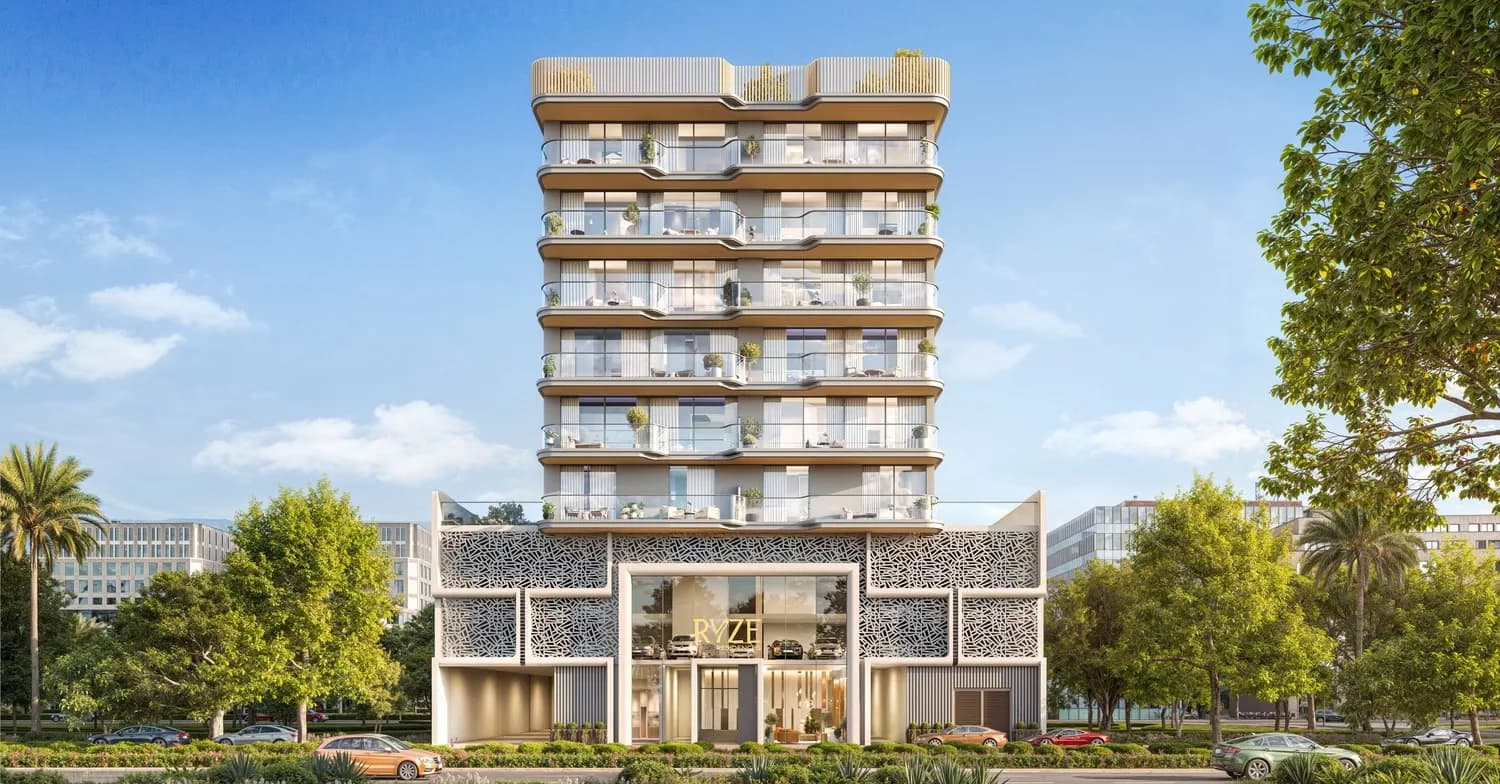 Ryze Residences by AUM Development by AUM Development, Dubai International City. Render supplied by developer.