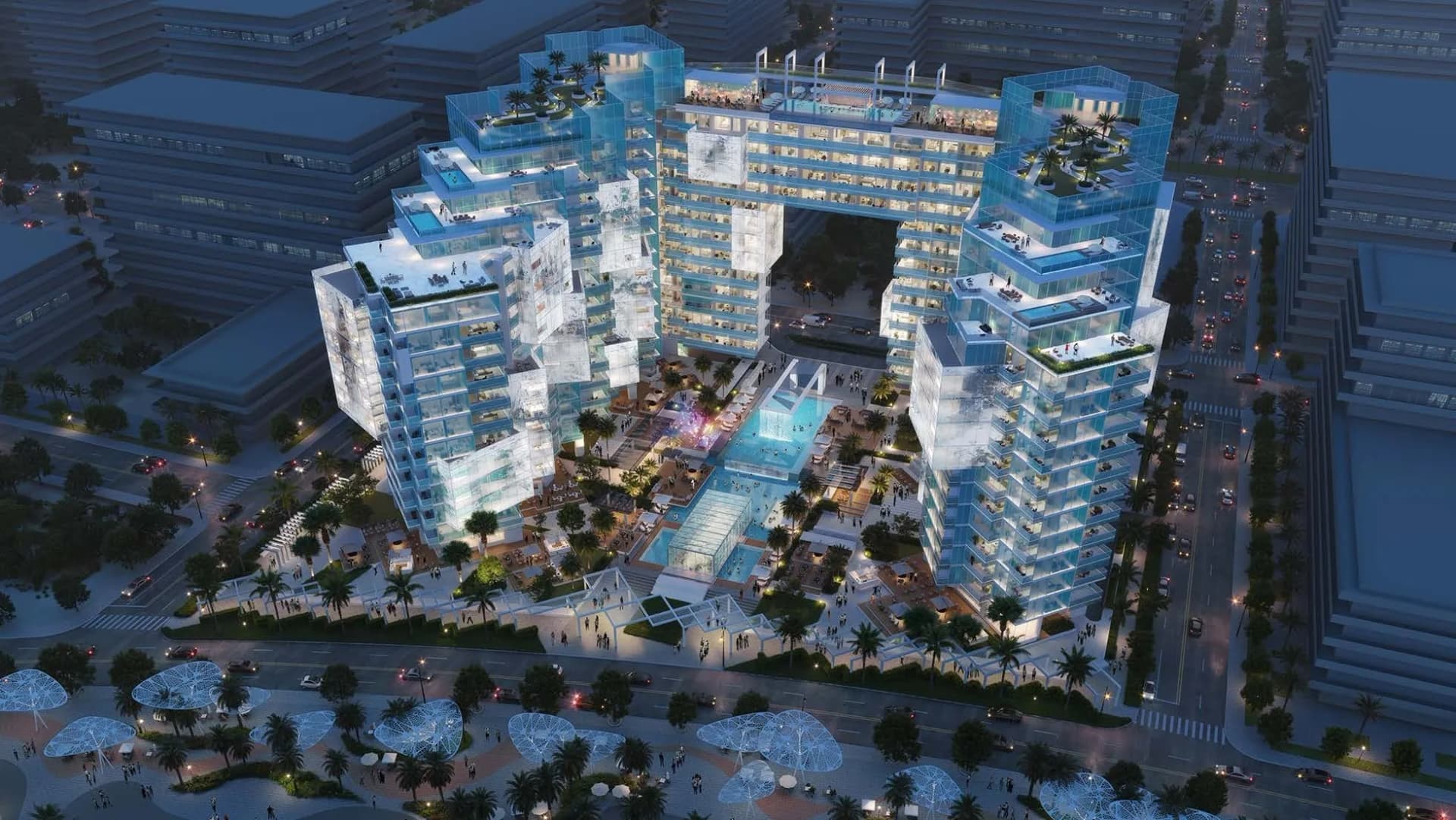 Ice Beach by Major Development, Al Marjan Island. Render supplied by developer.