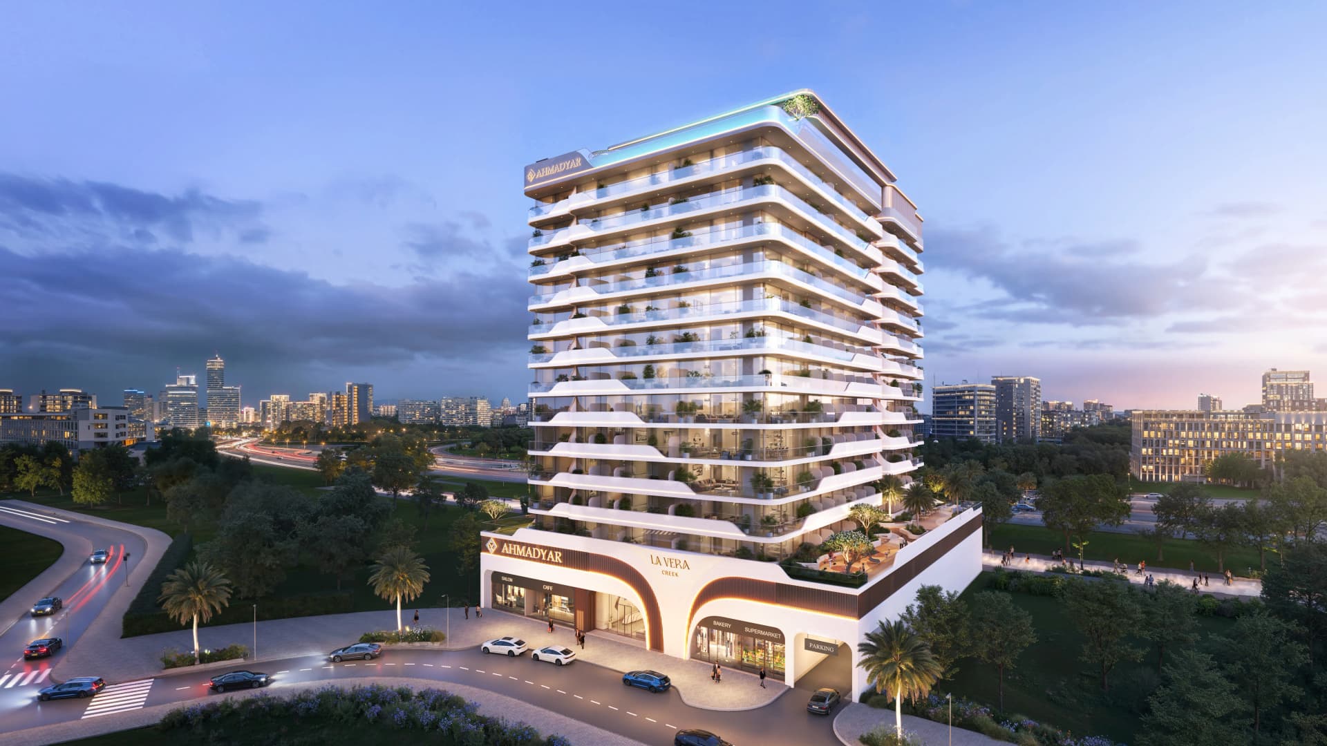 La Vera Creek by Ahmadyar Developments, Nadd Al Нamar. Render supplied by developer.