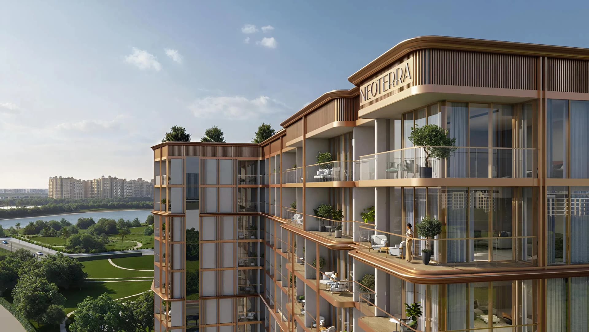 Eira Residence by Neoterra Real Estate Development, Dubai Production City. Render supplied by developer.