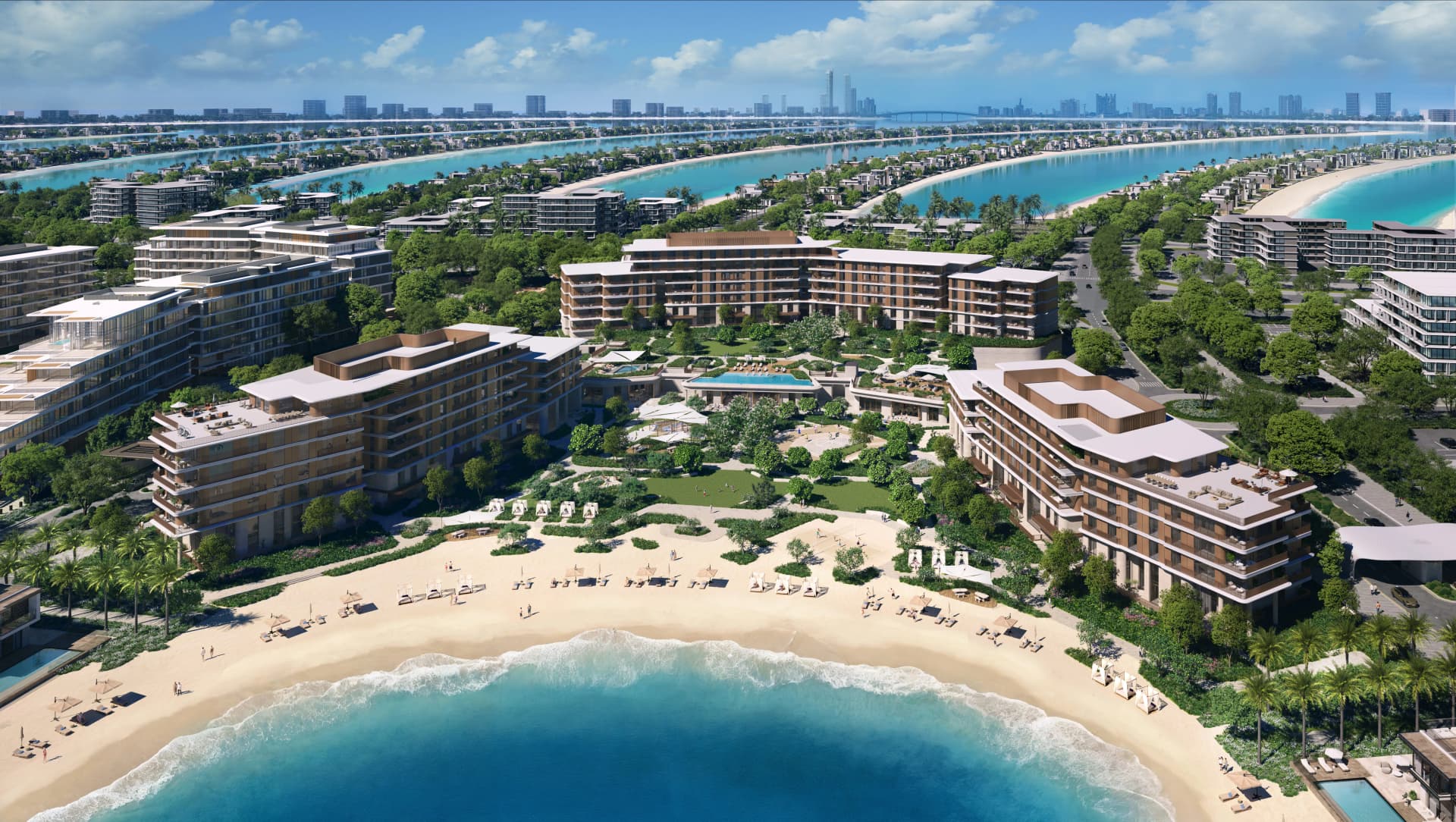 Palm Central Private Residences Phase 2 by Nakheel, Palm Jebel Ali. Render supplied by developer.