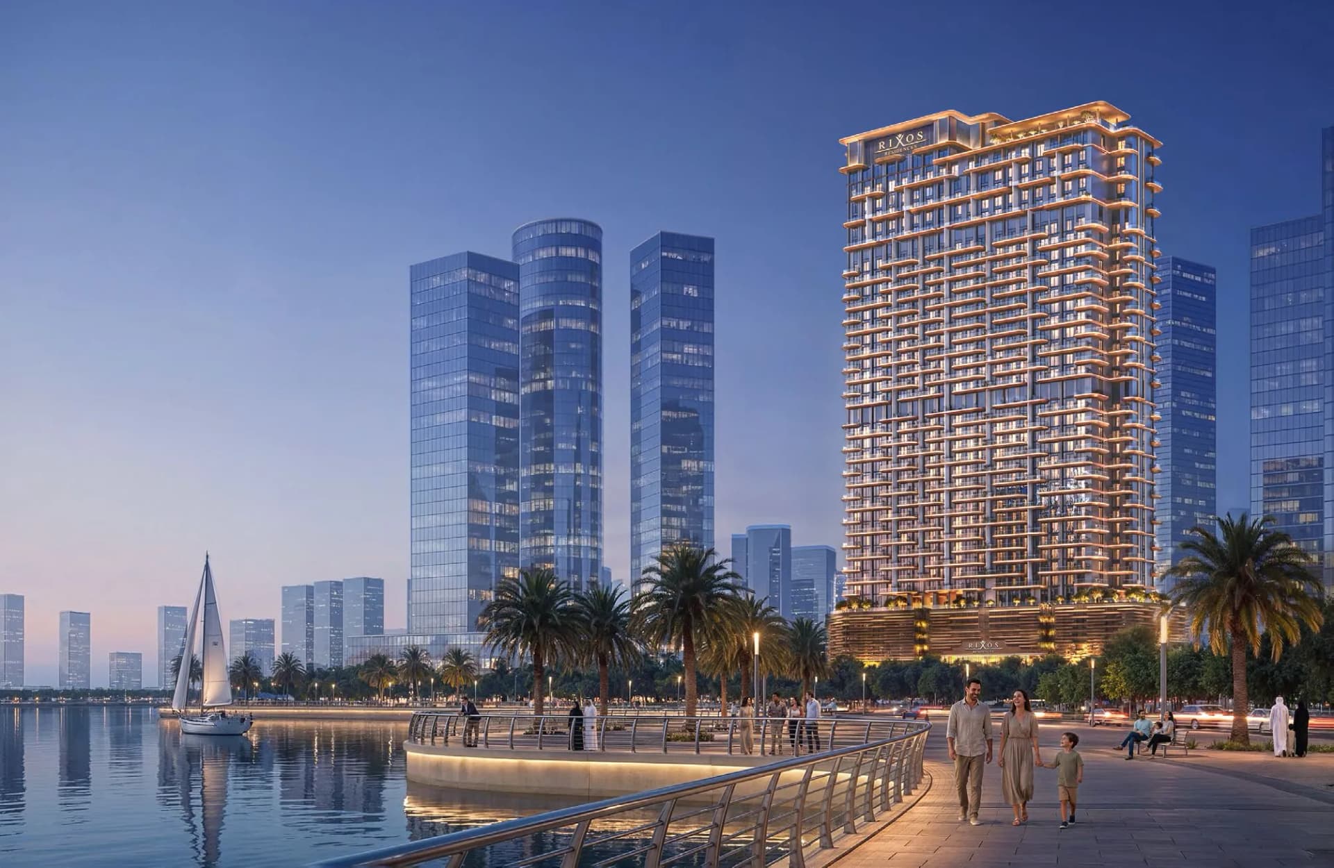 Rixos Al Reem Residences by East & West Properties, Reem Island. Render supplied by developer.