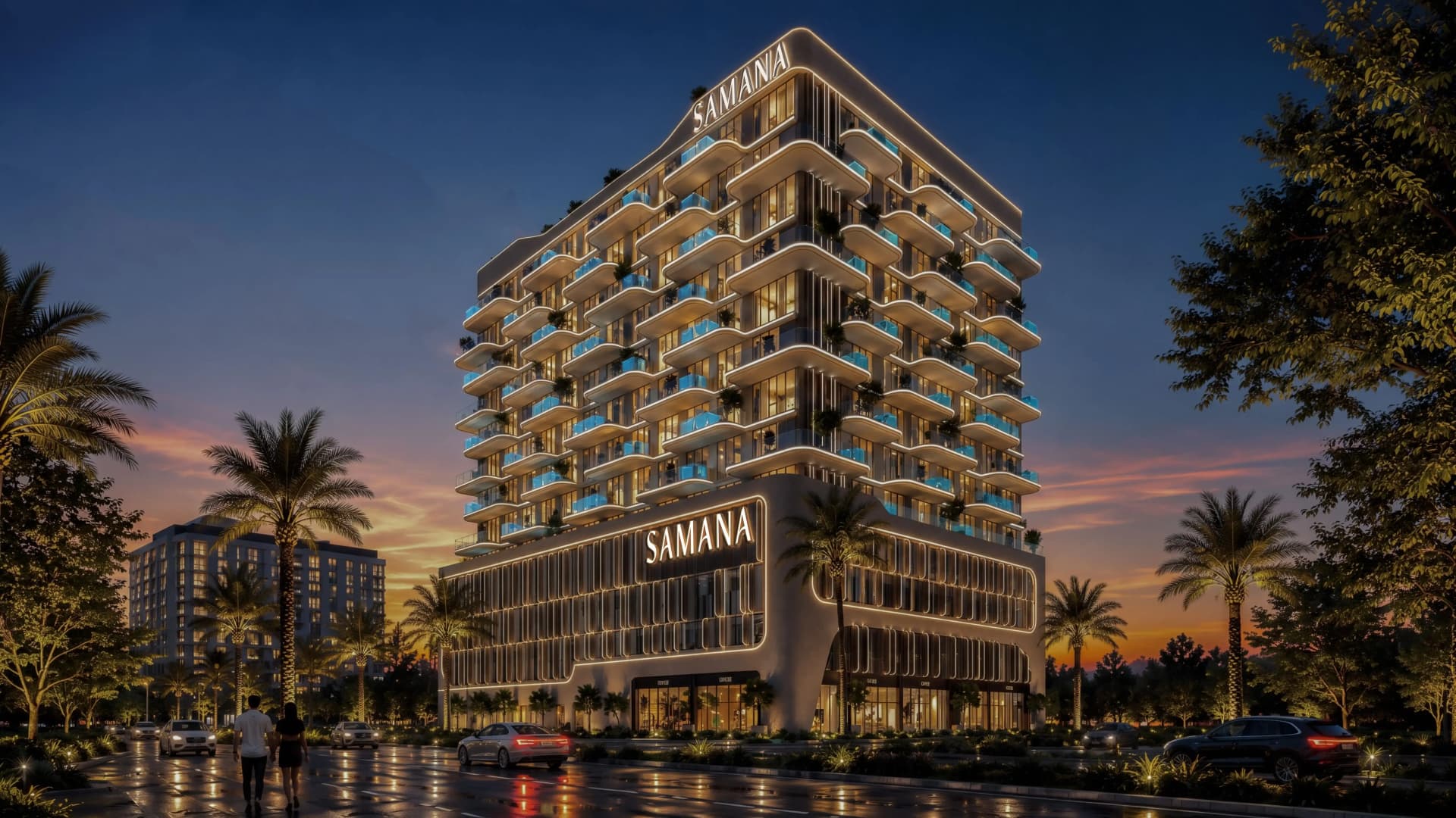 Samana Portside by Samana, Downtown Jebel Ali. Render supplied by developer.